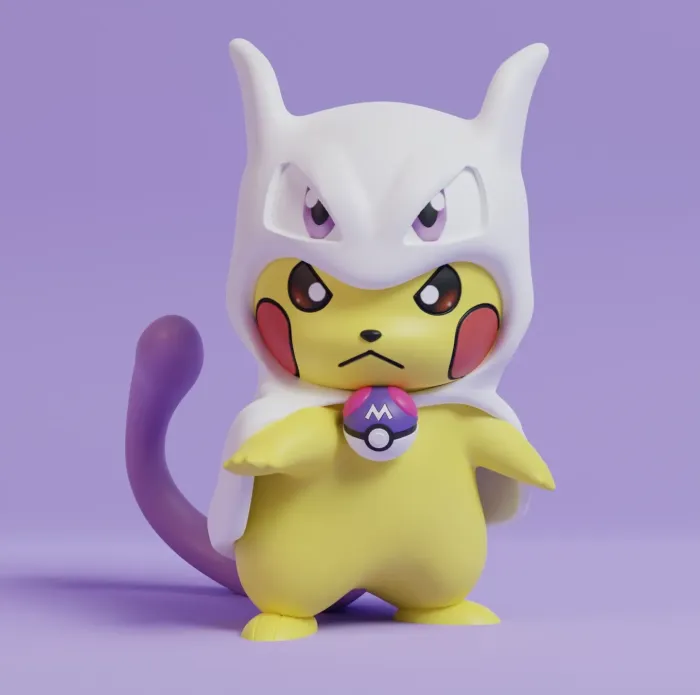 Pikachu x Mewtwo (Pokemon)
