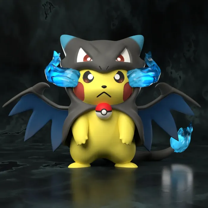 Pikachu x Dracaufeu (Pokemon)