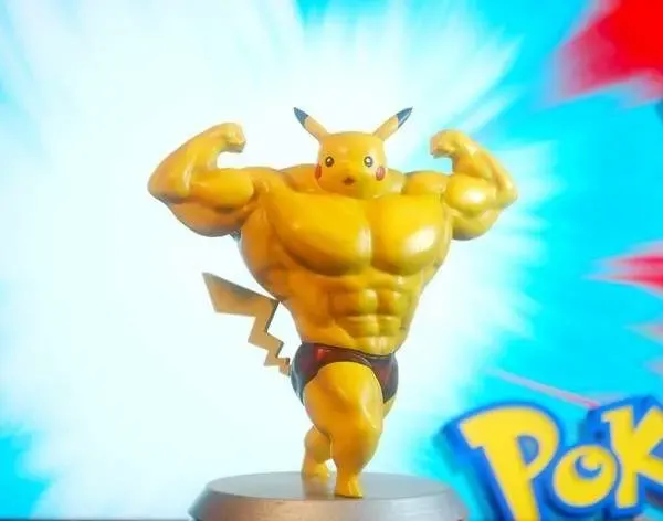 Pikachu bodybuilder 😂