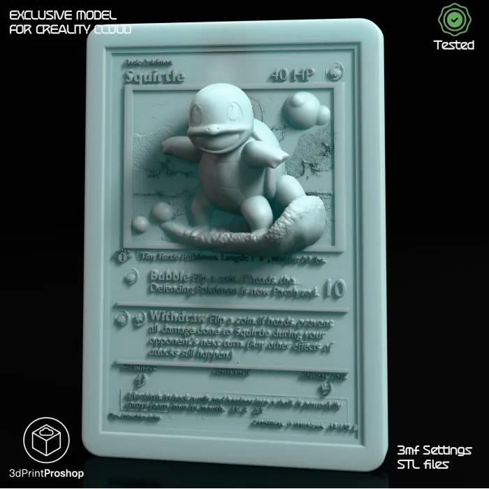 Carte Pokémon 3D Carapuce 