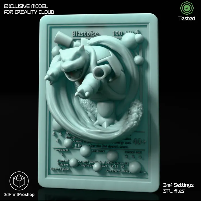 Carte Pokémon 3D Tortank