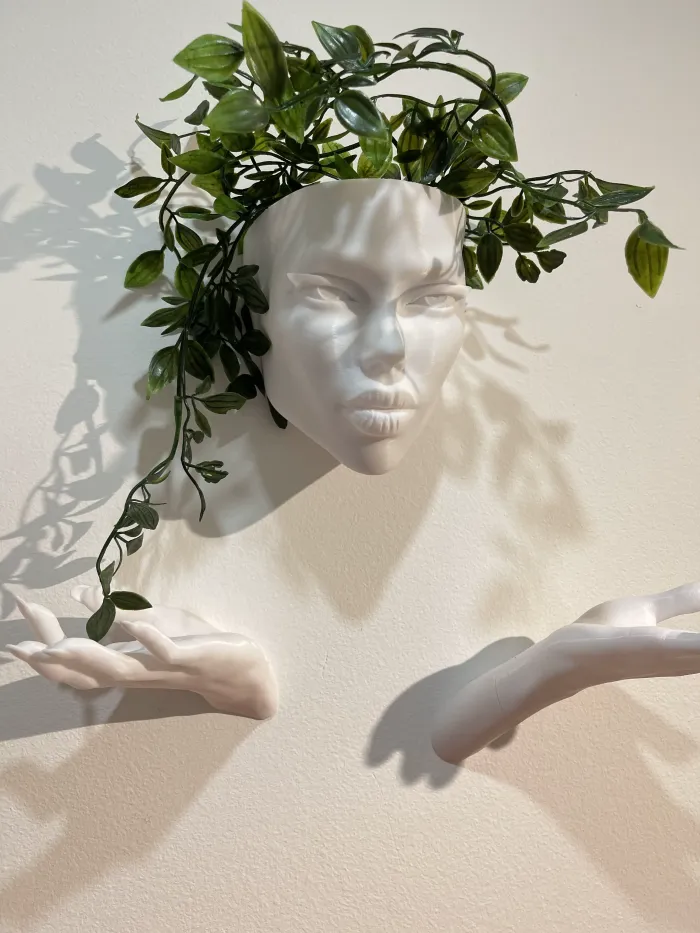 Pot à plantes artistique 