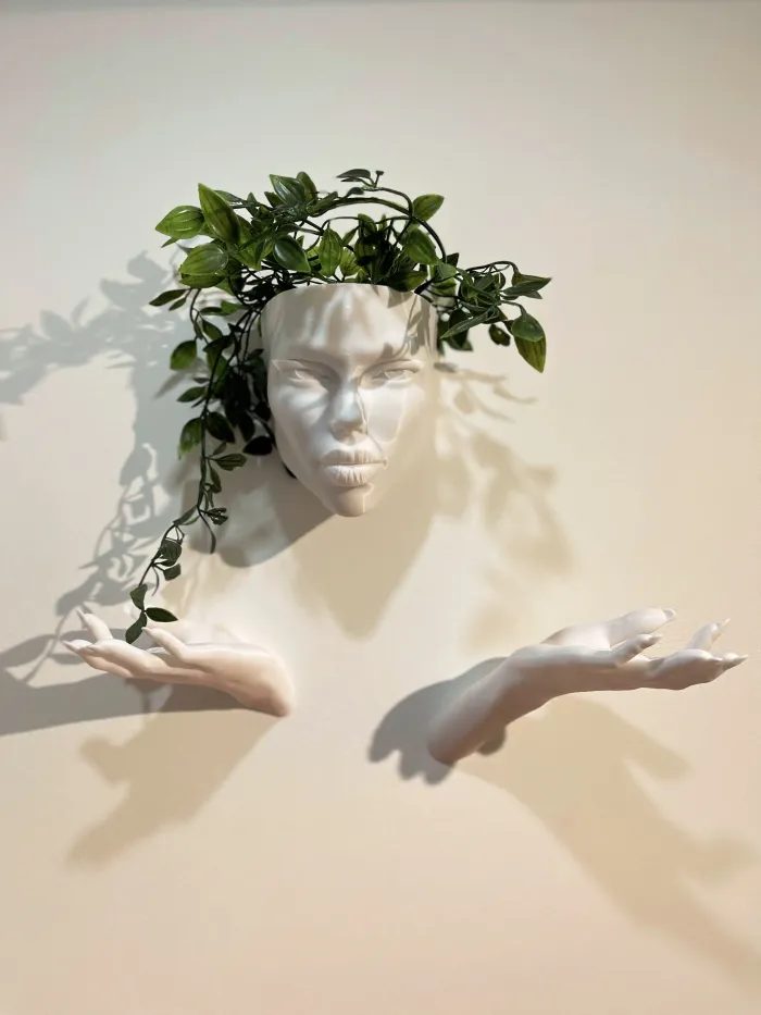 Pot à plantes artistique 