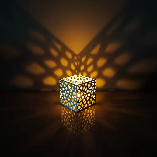 Lampe cube artistique