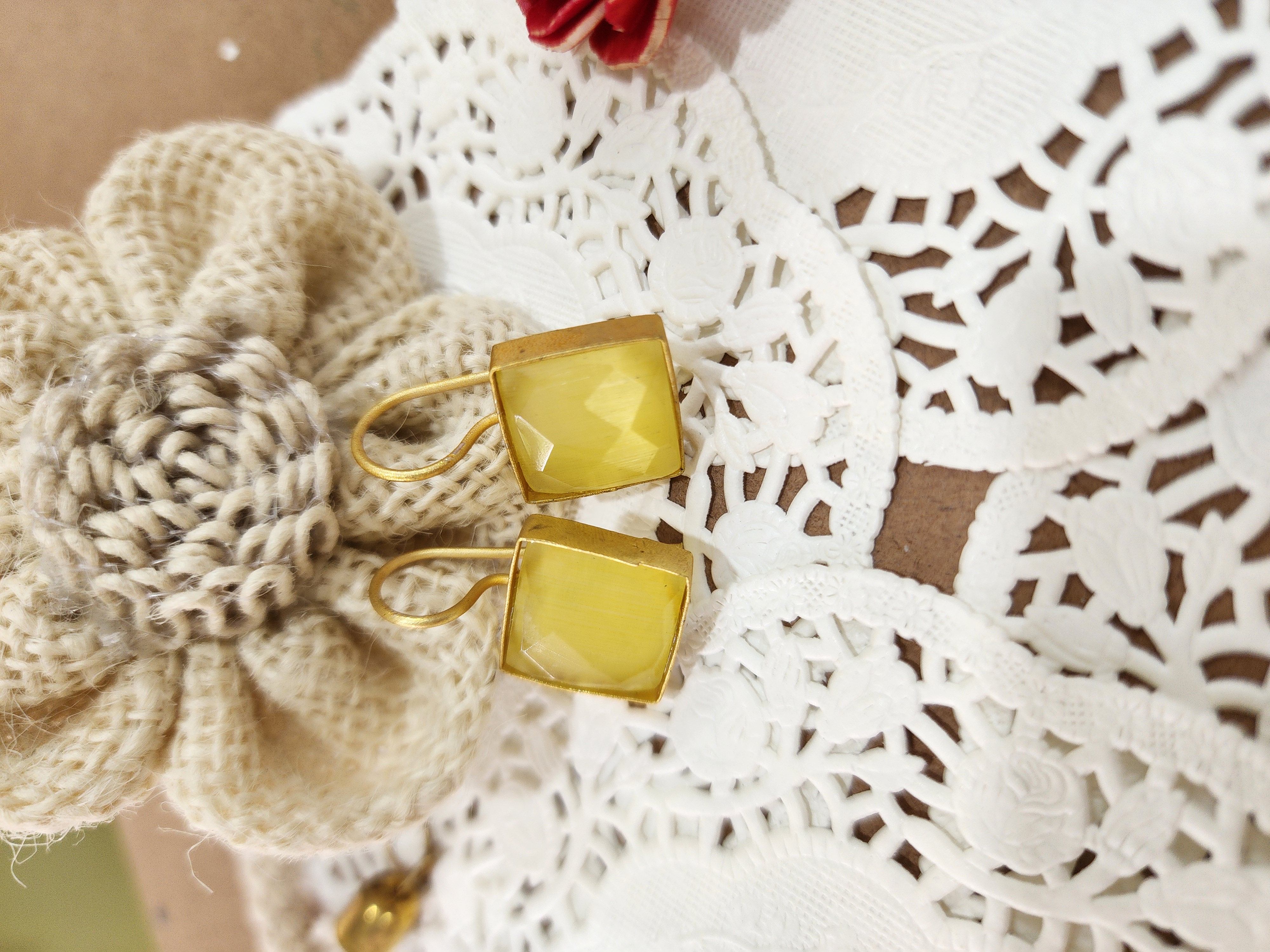 Matte Earring - Limestone