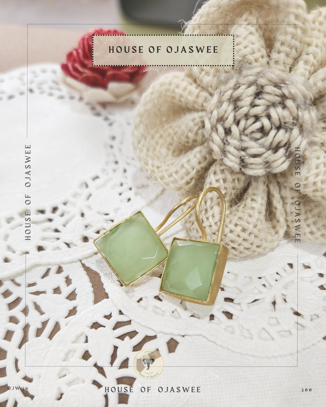 Matte Earrings - Pastel Green