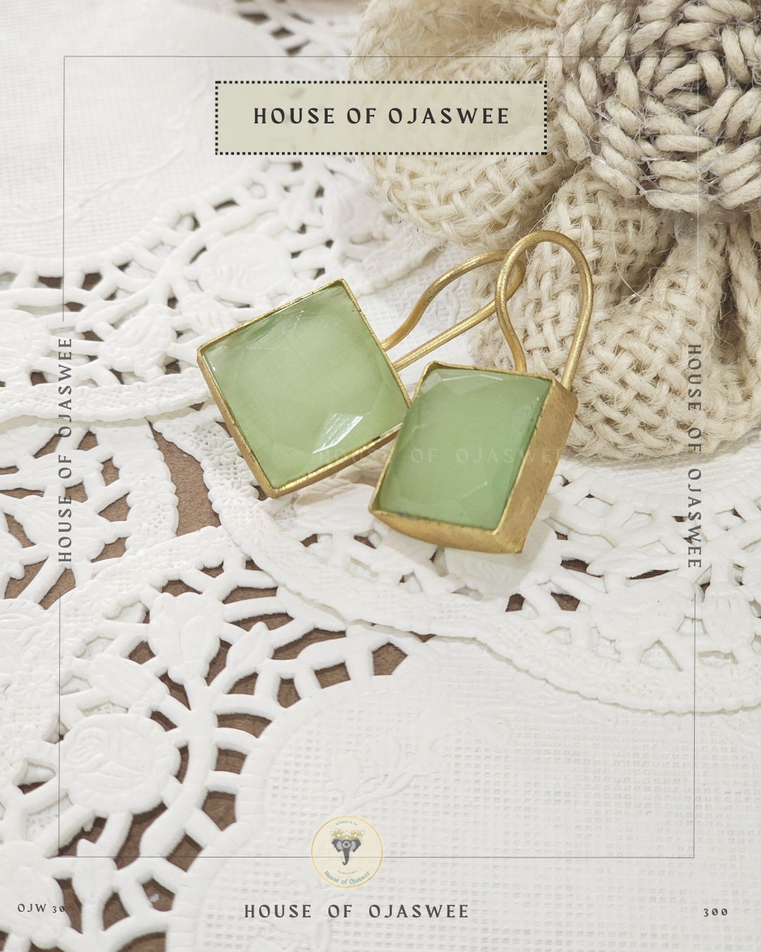 Matte Earrings - Pastel Green