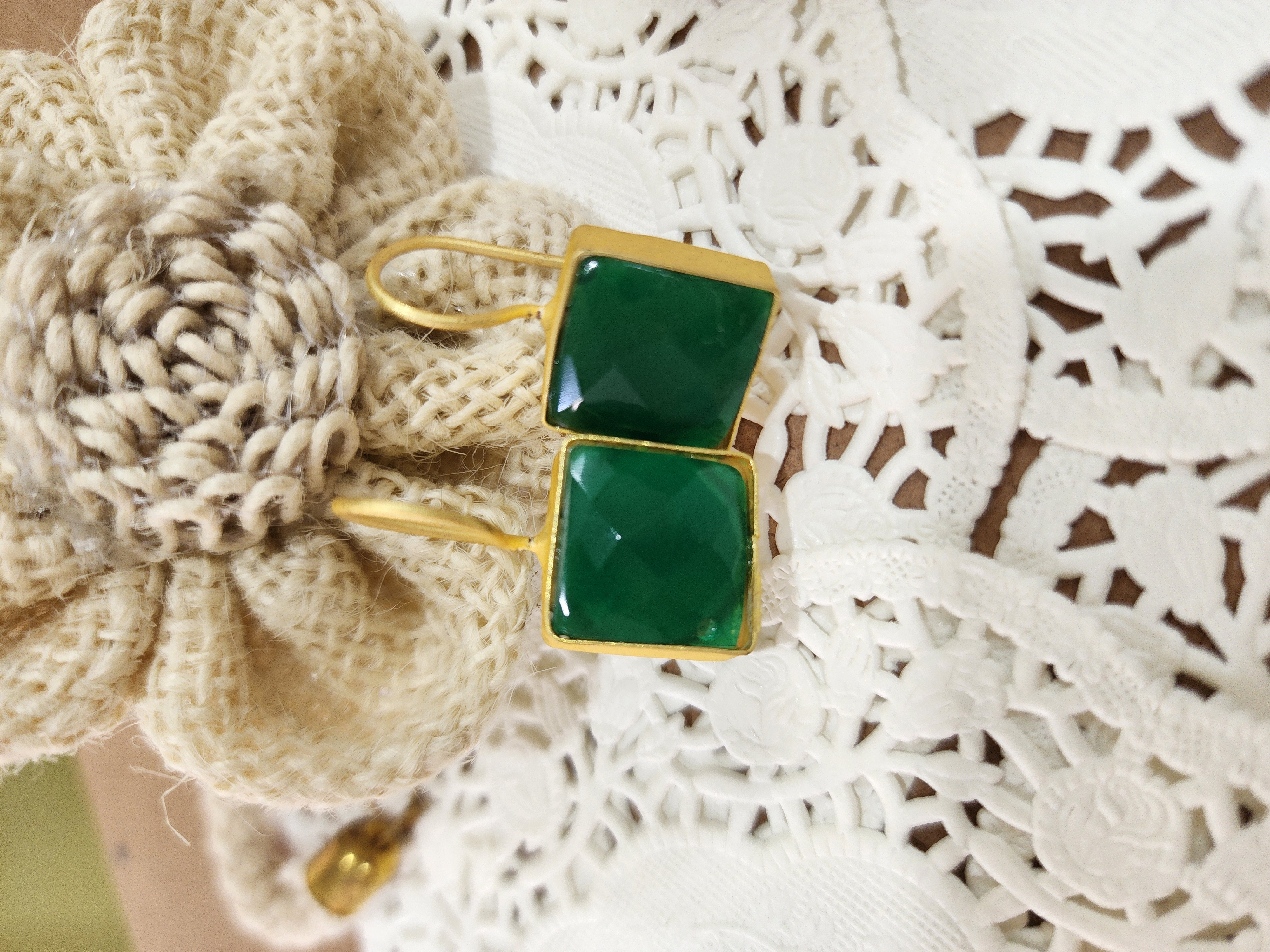 Matte Earrings - Emerald