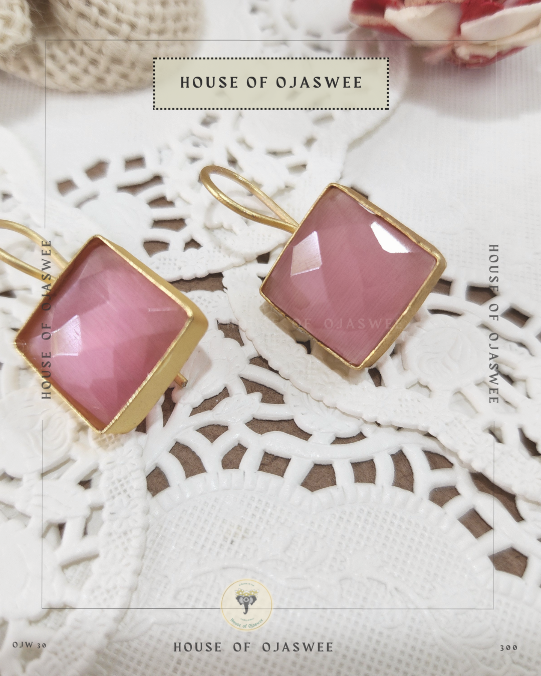 Matte Earrings - Pastel Pink