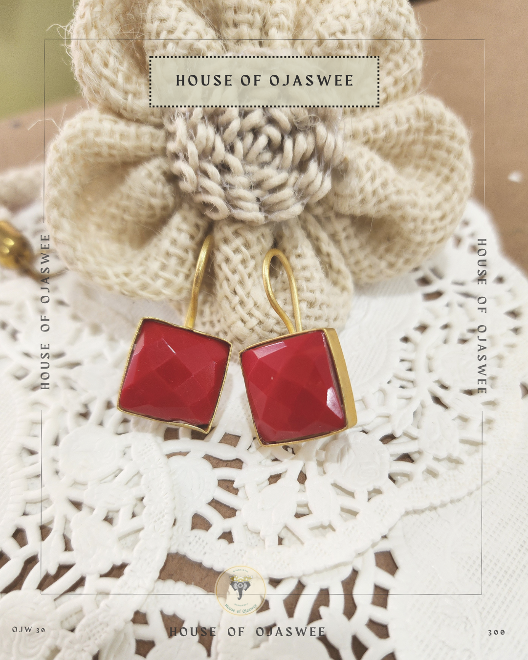 Matte Earrings - Red