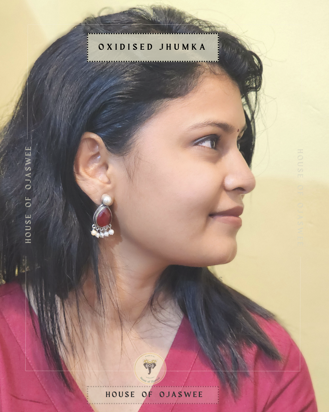 German Silver Earrings - Coffee Brown