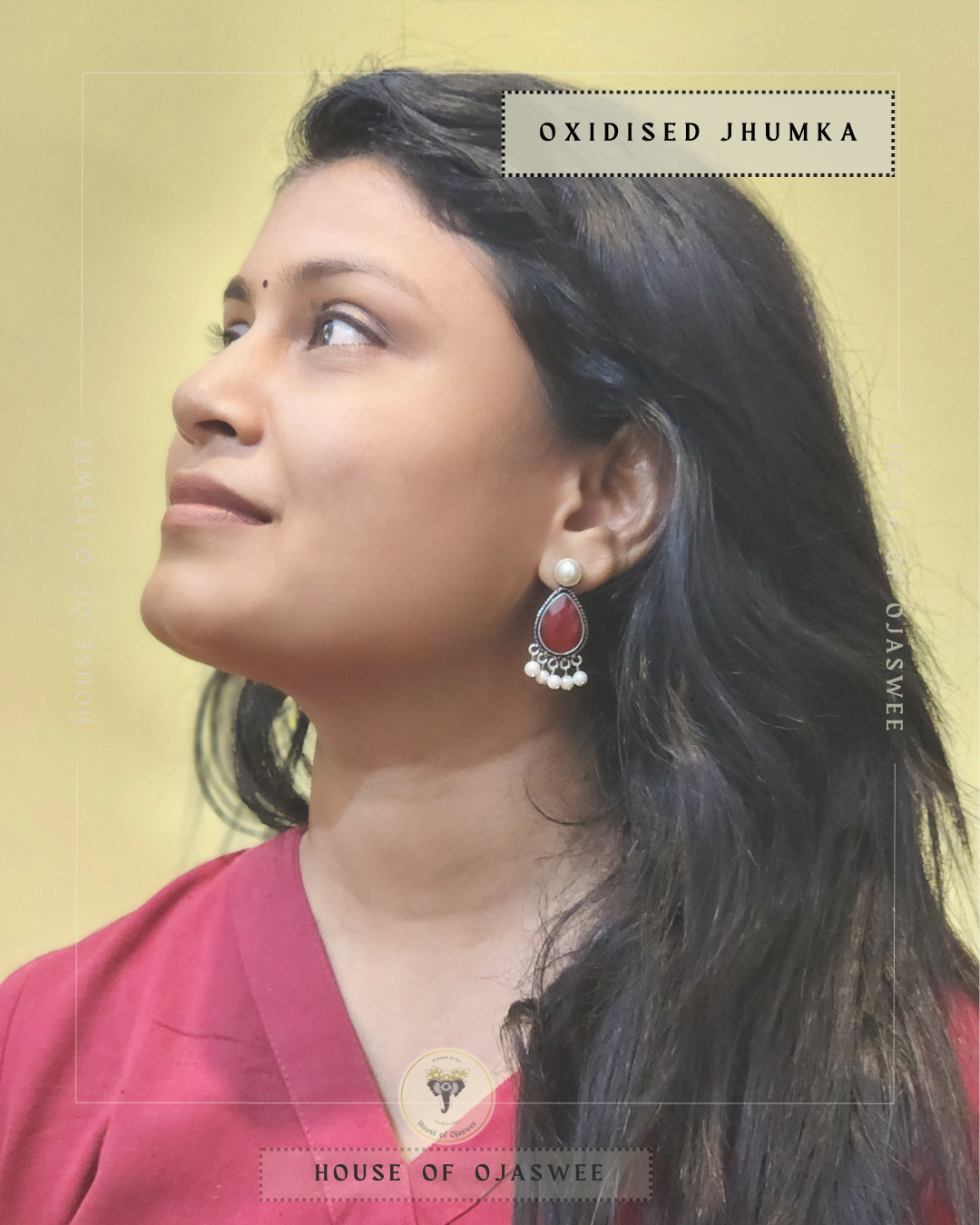 German Silver Earrings - Coffee Brown
