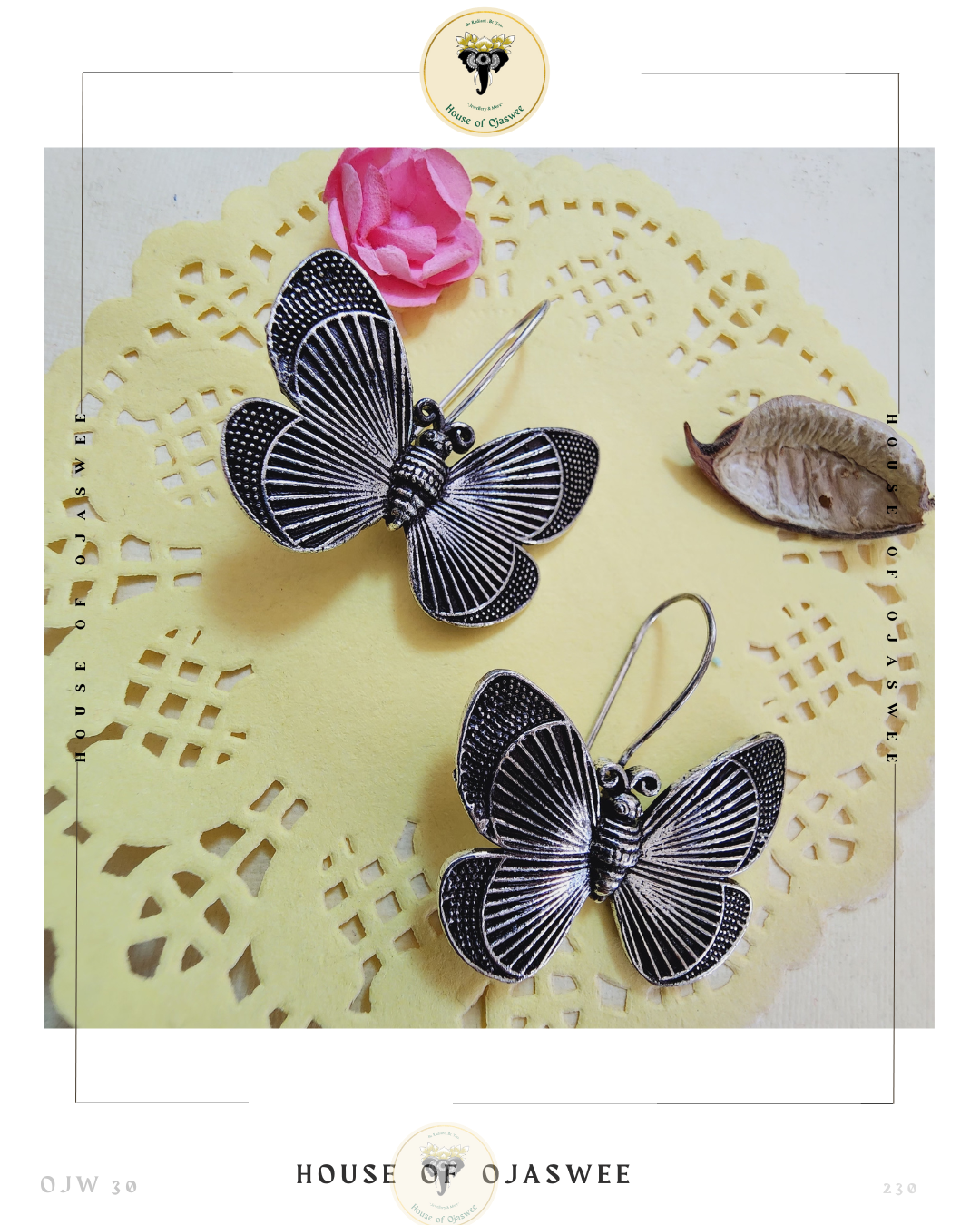 Oxidized Earrings Dragonfly