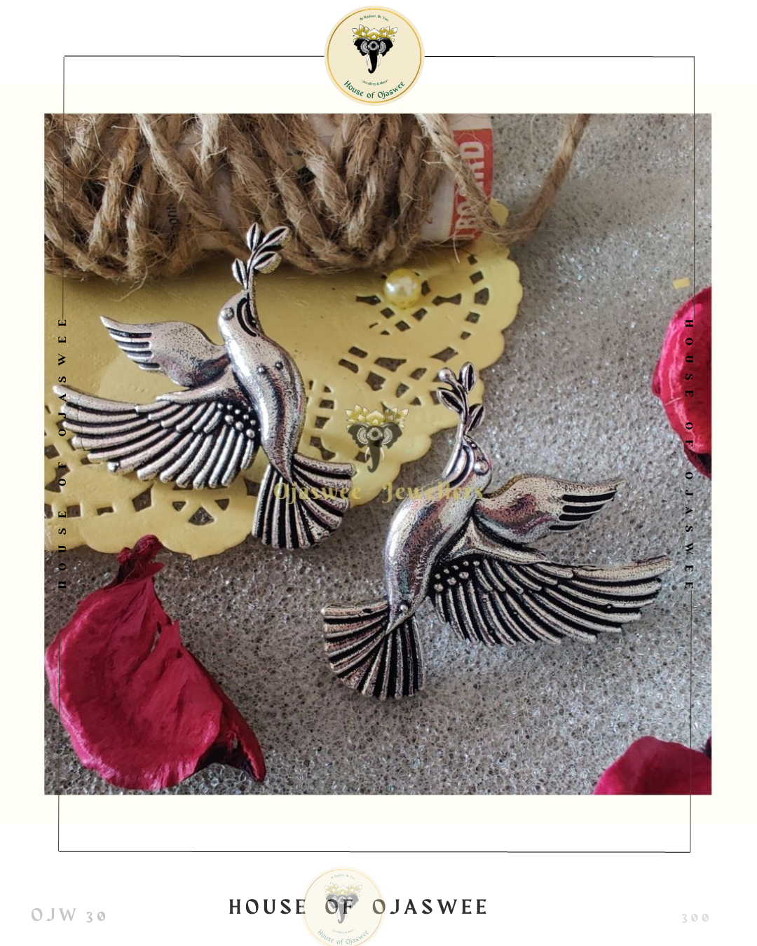 Oxidized Earrings Birds