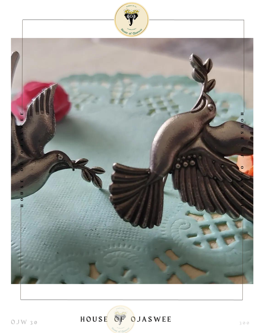 Oxidized Earrings Birds