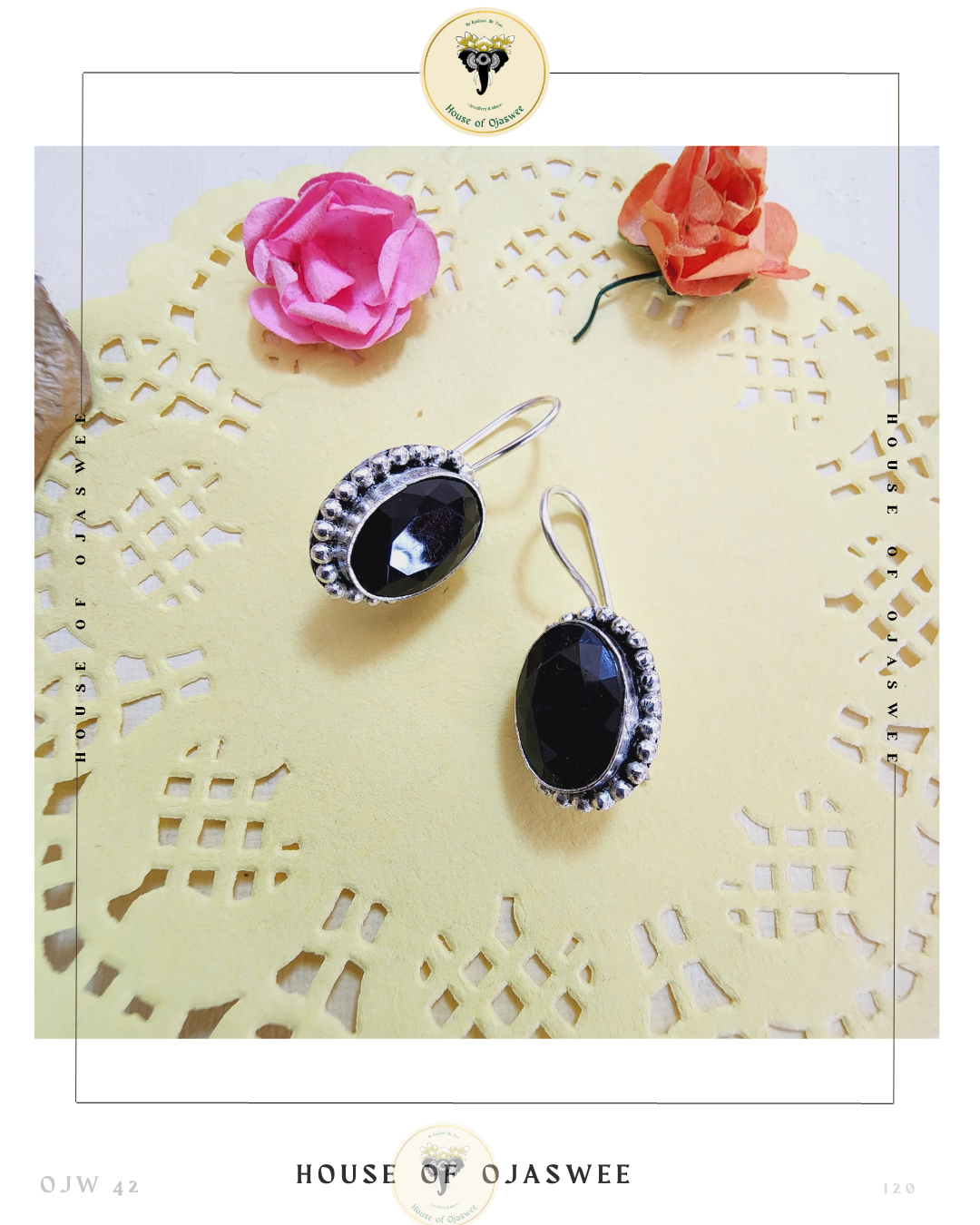 Oxidized Earrings - Black