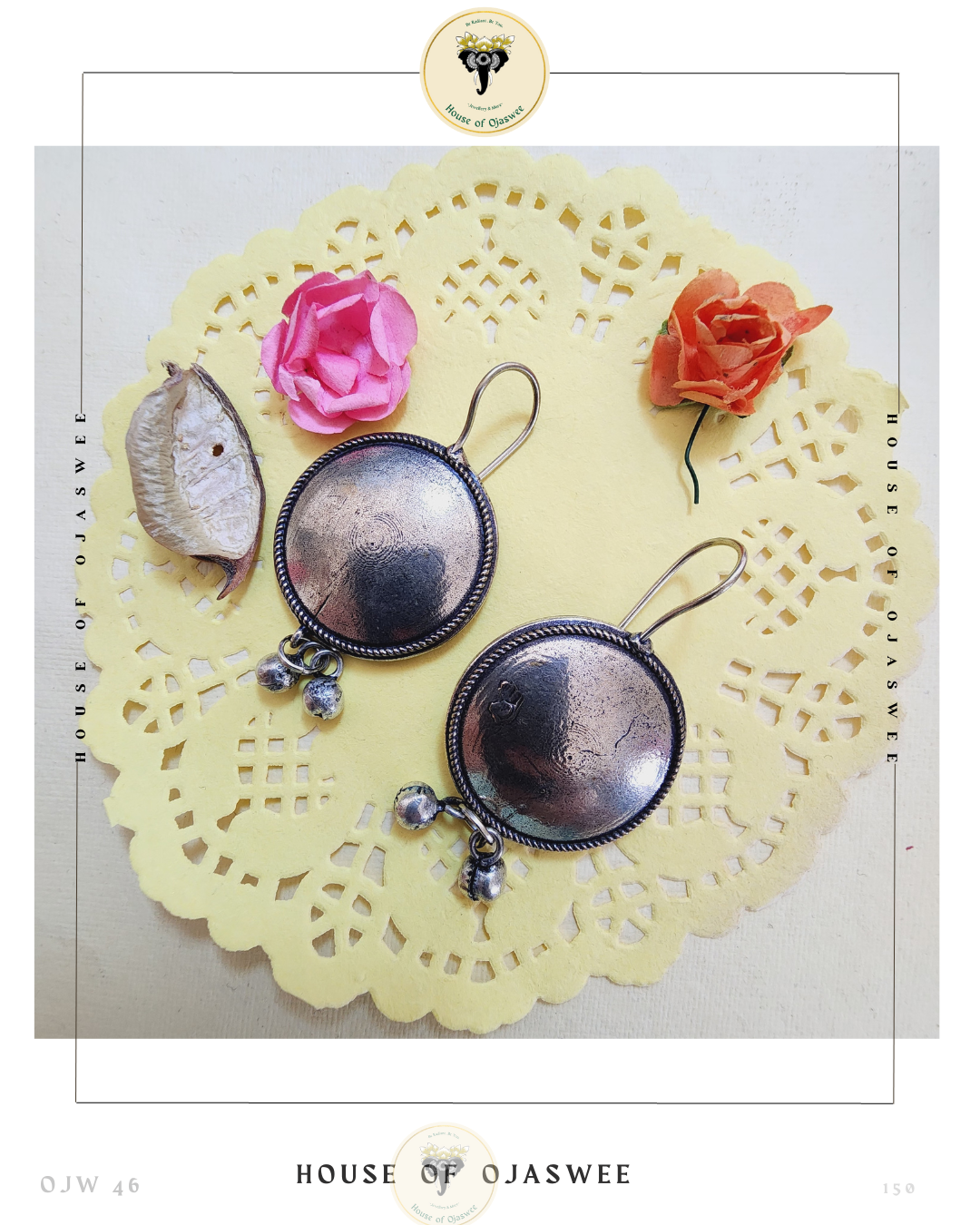 Oxidized Earrings Kavach