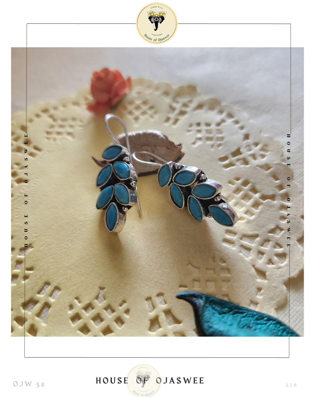 German Silver Earrings - Turquoise