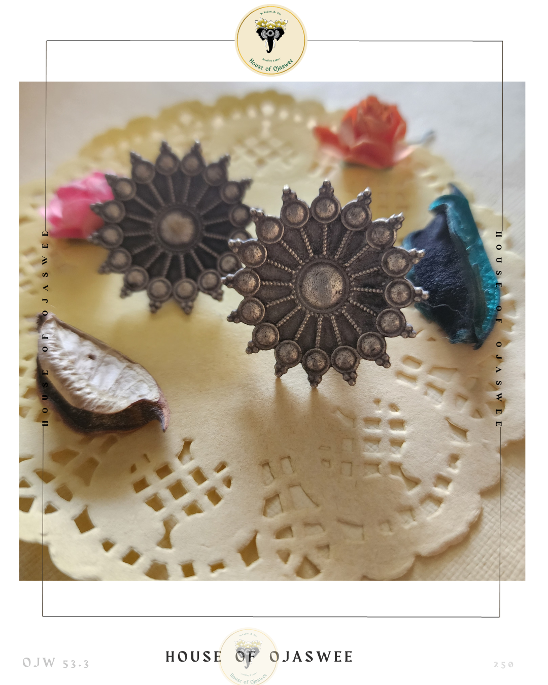 Oxidized Earrings - Chakra