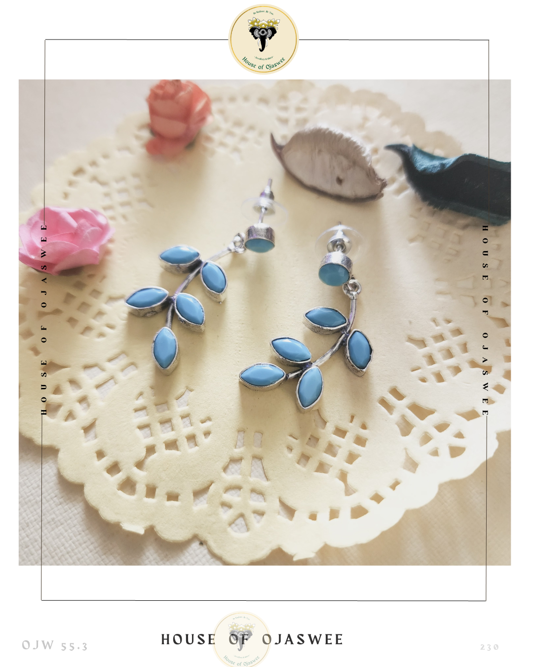 German Silver Earrings - turquoise