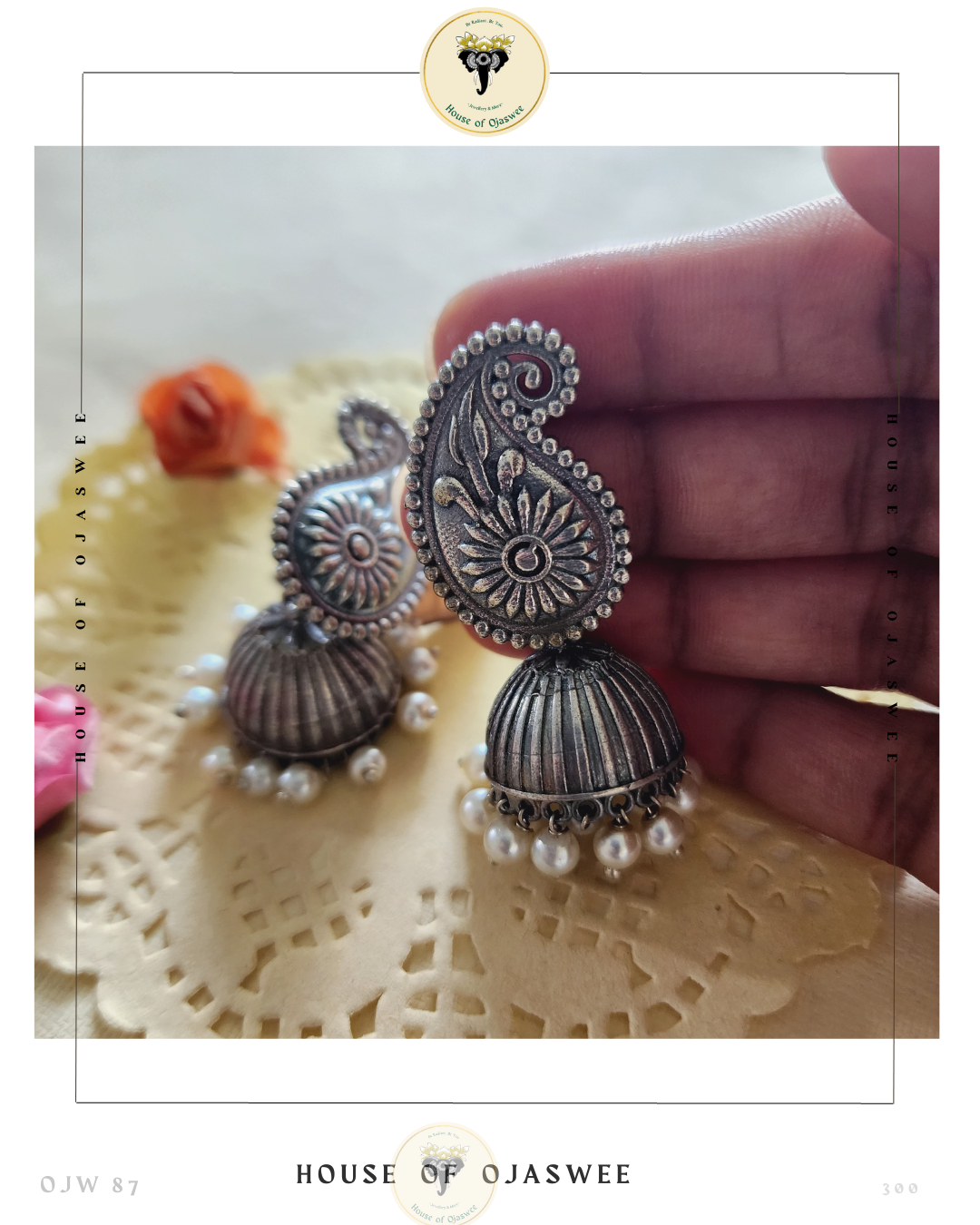 Oxidized Earrings - Mango Design
