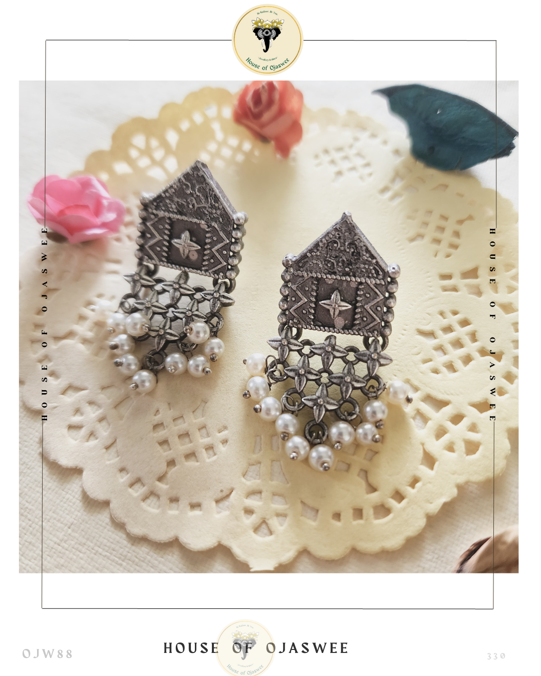 Oxidized Earrings Chariot 