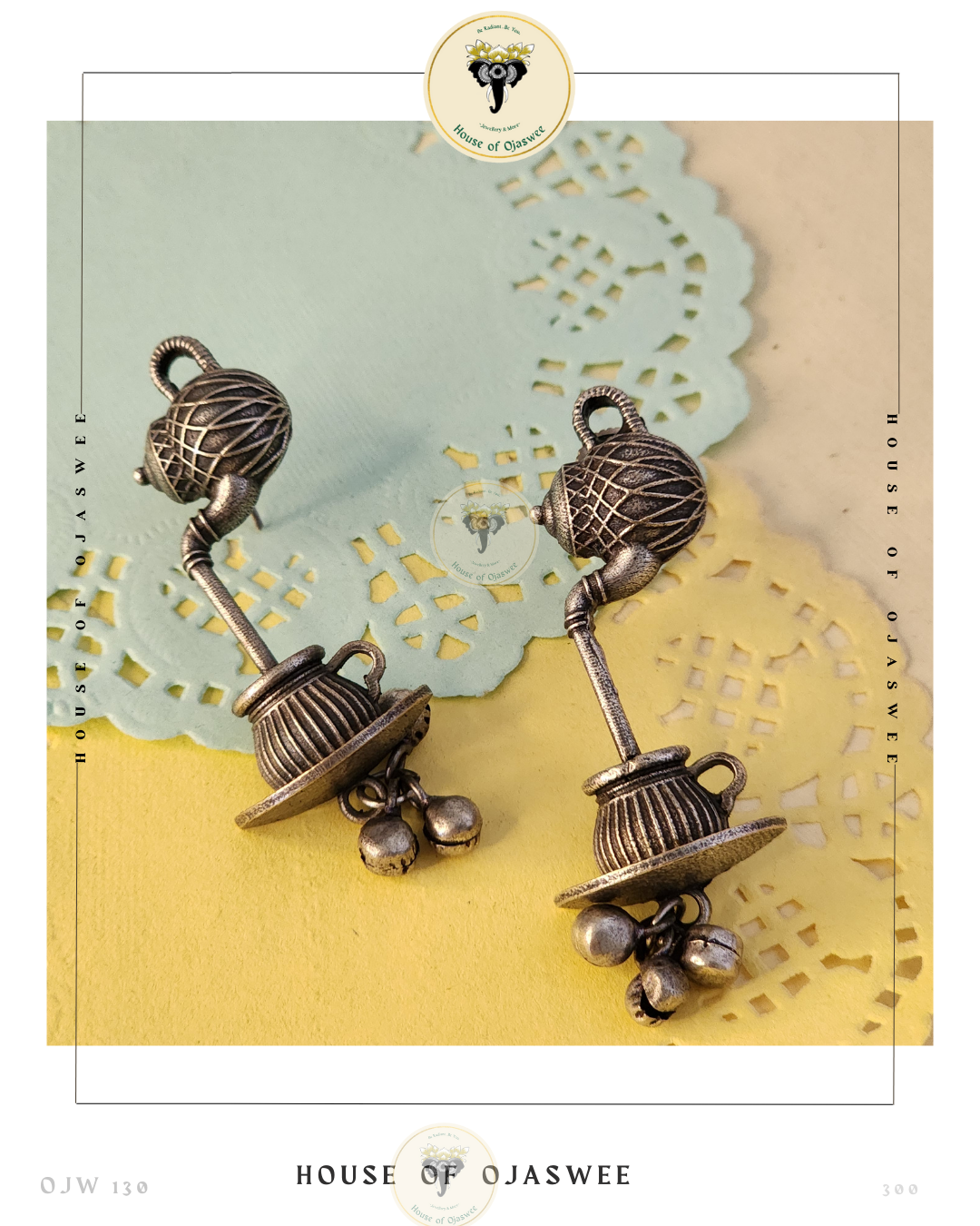 Oxidized Earrings - Chai pe Charcha