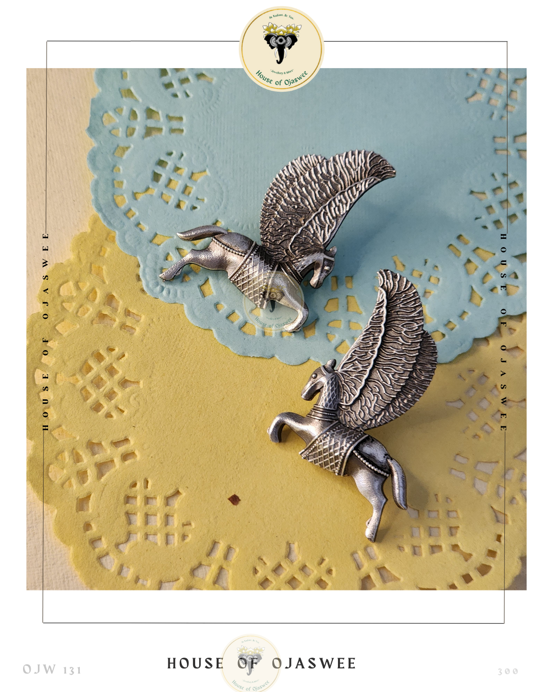 Oxidized Earrings - Unicorn