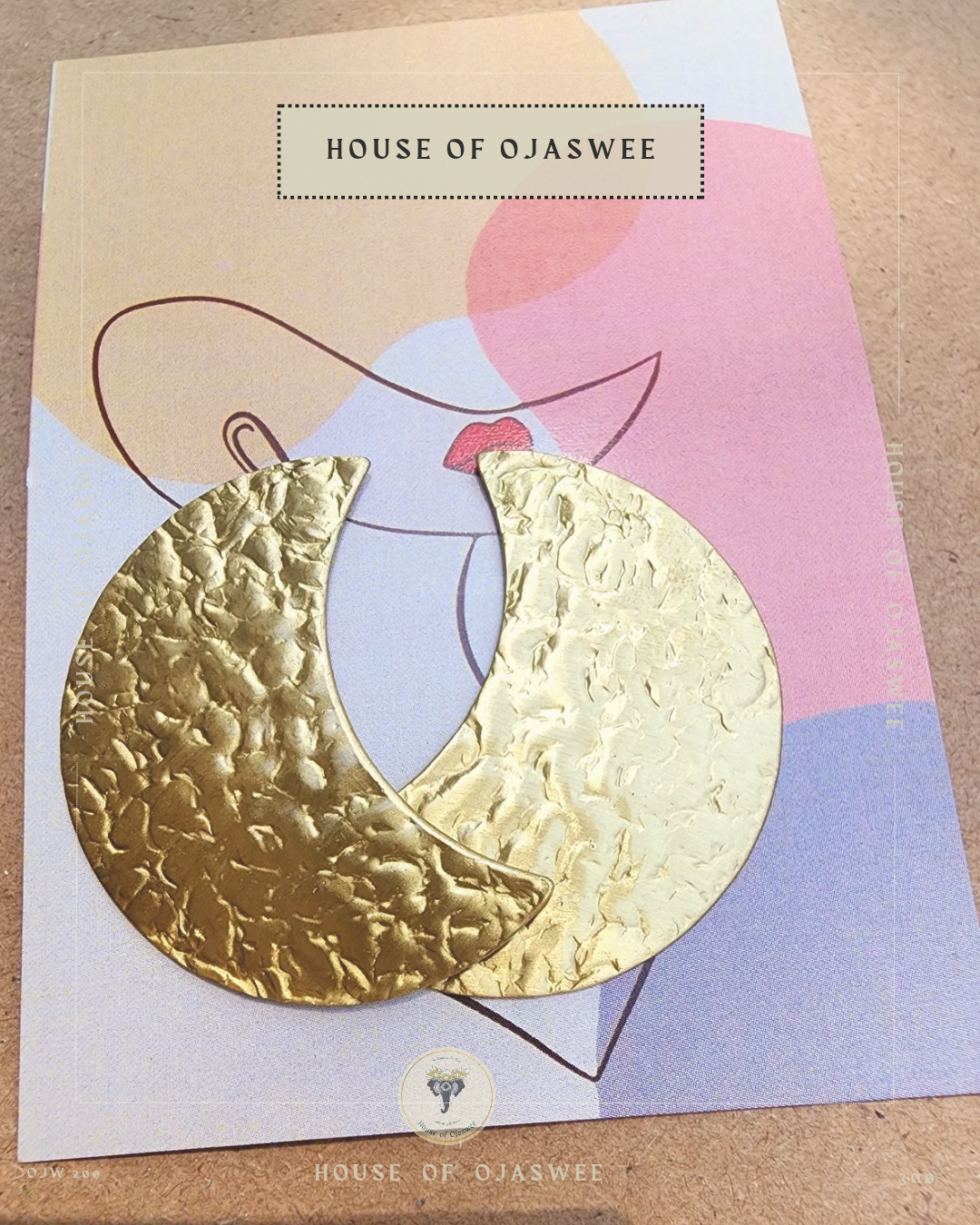 Matte Earrings - Half Moon