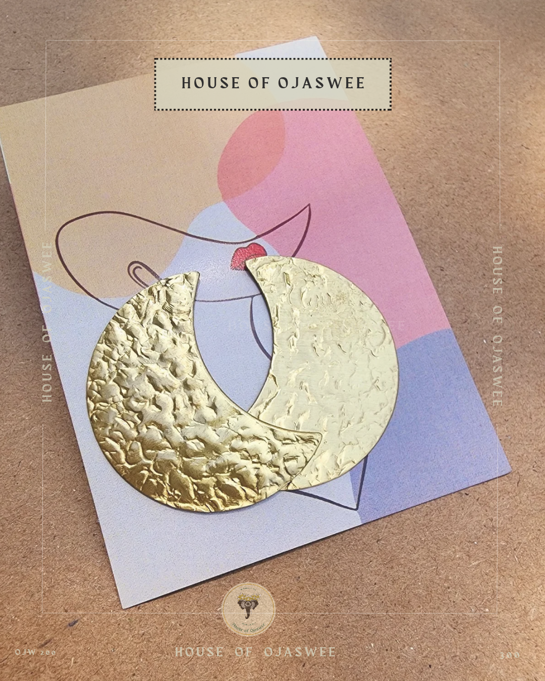 Matte Earrings - Half Moon