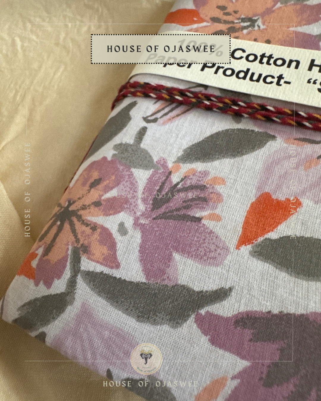 Fabric Diary - Floral Print (Beige & Pink )