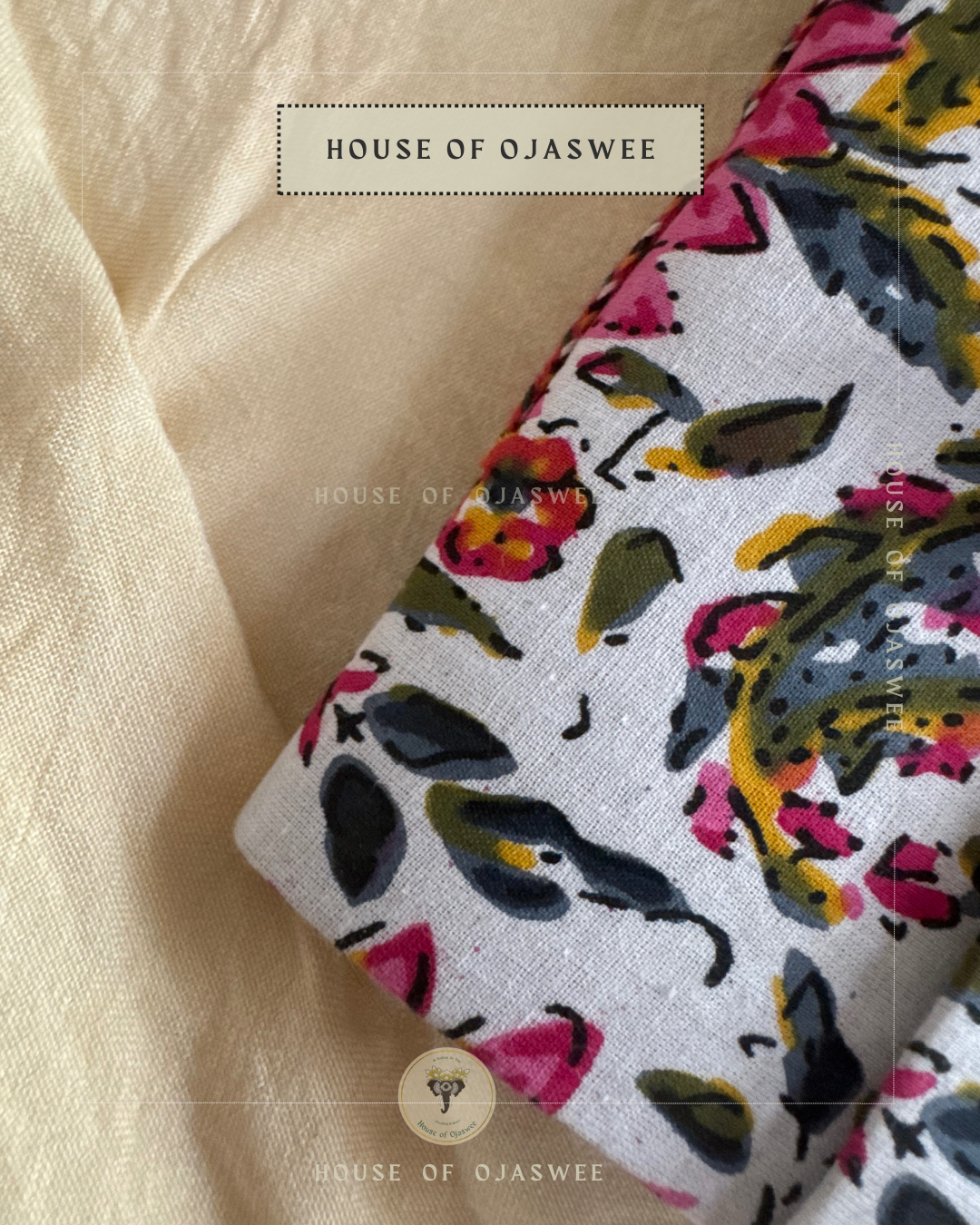 Fabric Diary - Floral Print (White)
