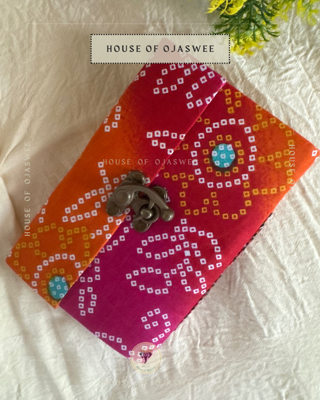Fabric Diary - Bandhani Print (Pink Orange)
