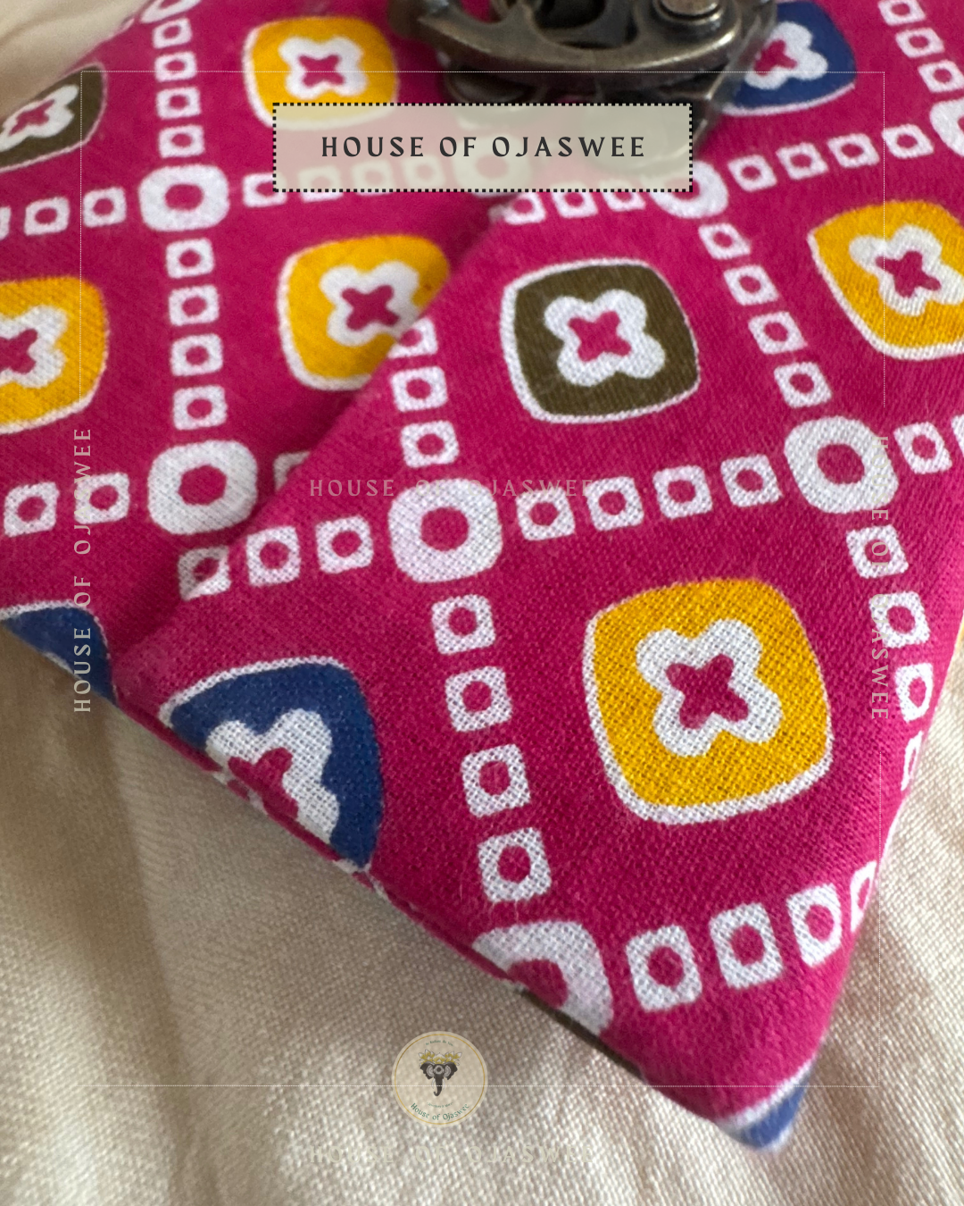 Fabric Diary - Abstract Print (Pink Bandhani)