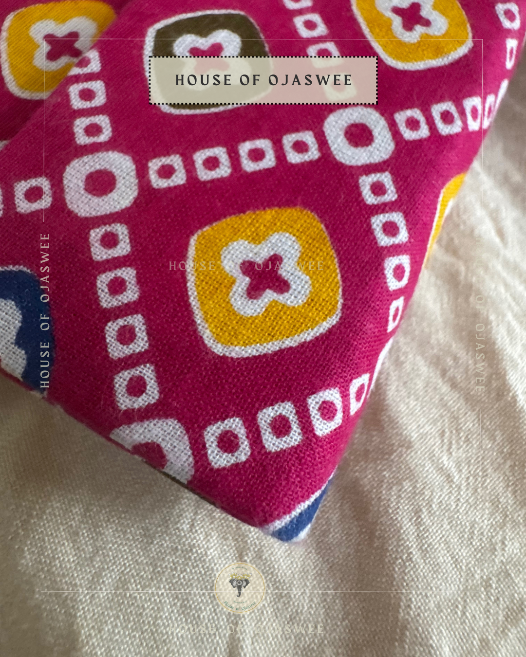 Fabric Diary - Abstract Print (Pink Bandhani)