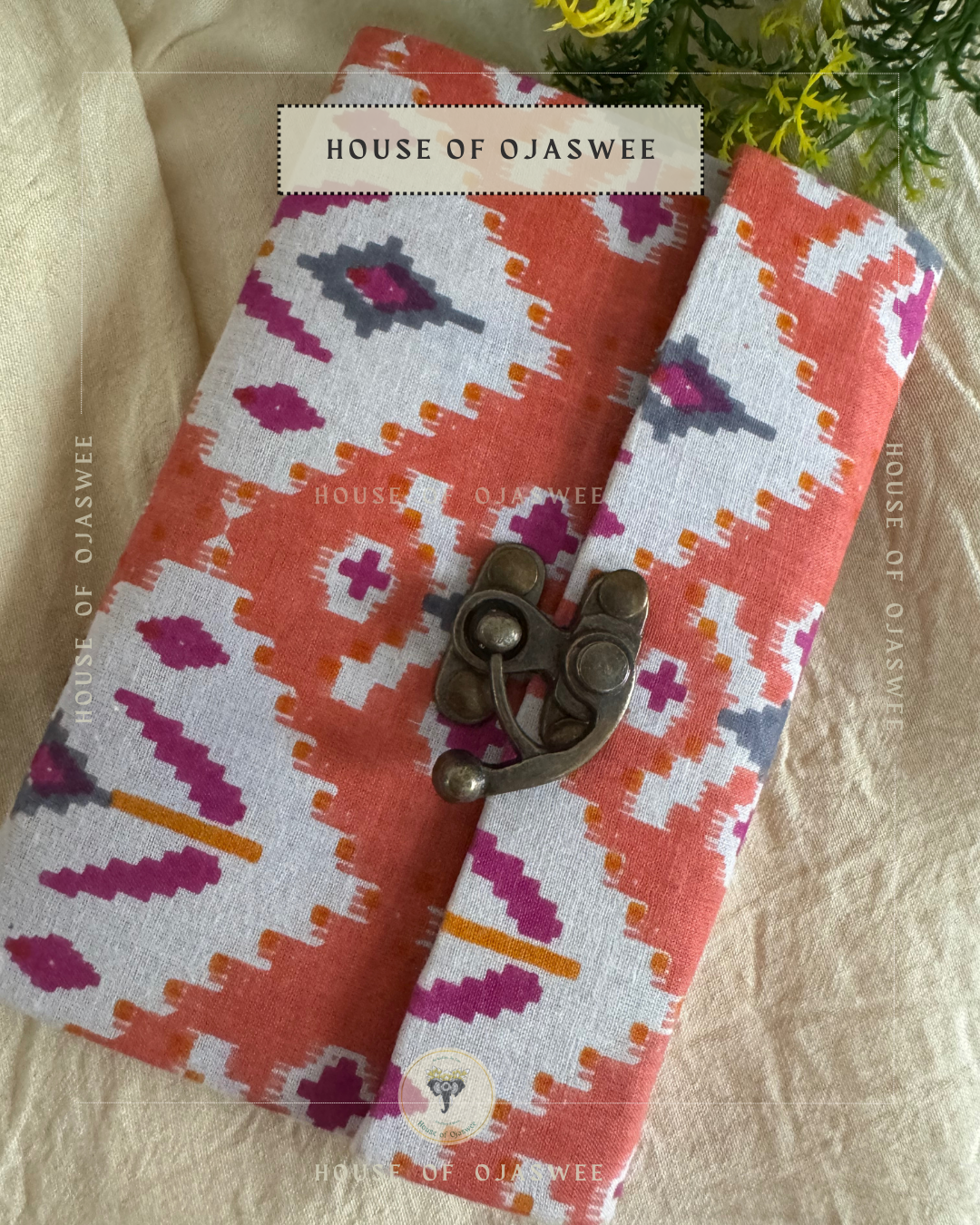 Fabric Diary - Abstract Print (Orange)
