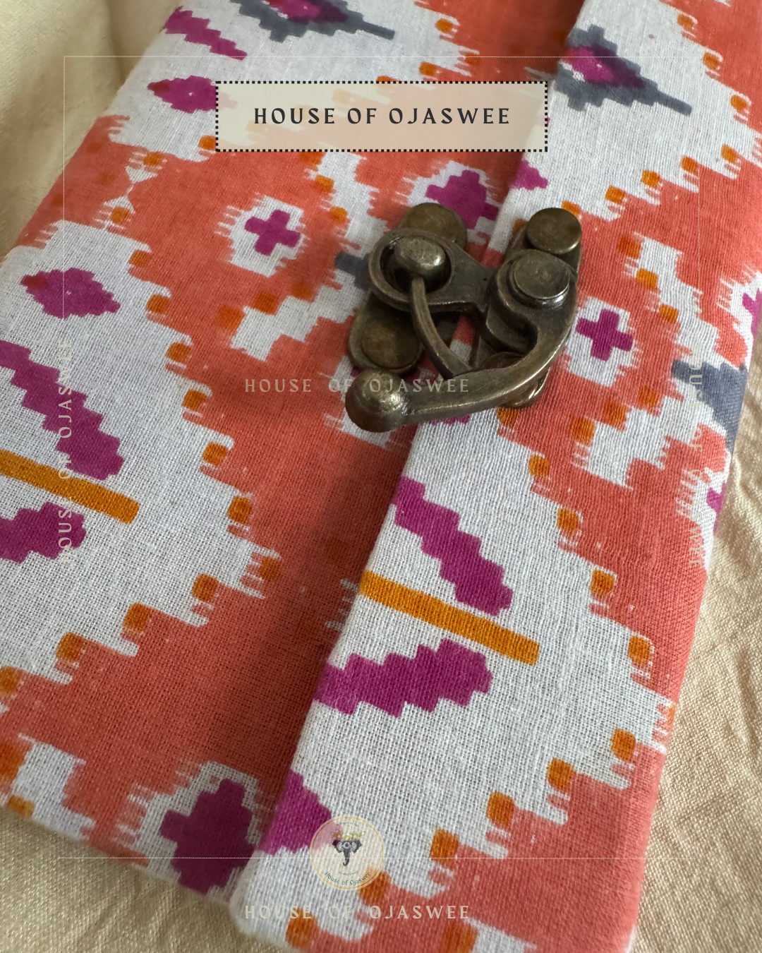 Fabric Diary - Abstract Print (Orange)