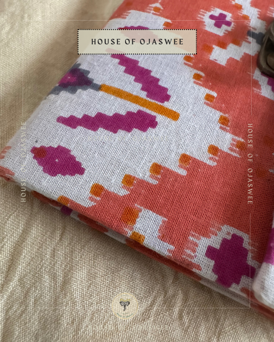 Fabric Diary - Abstract Print (Orange)