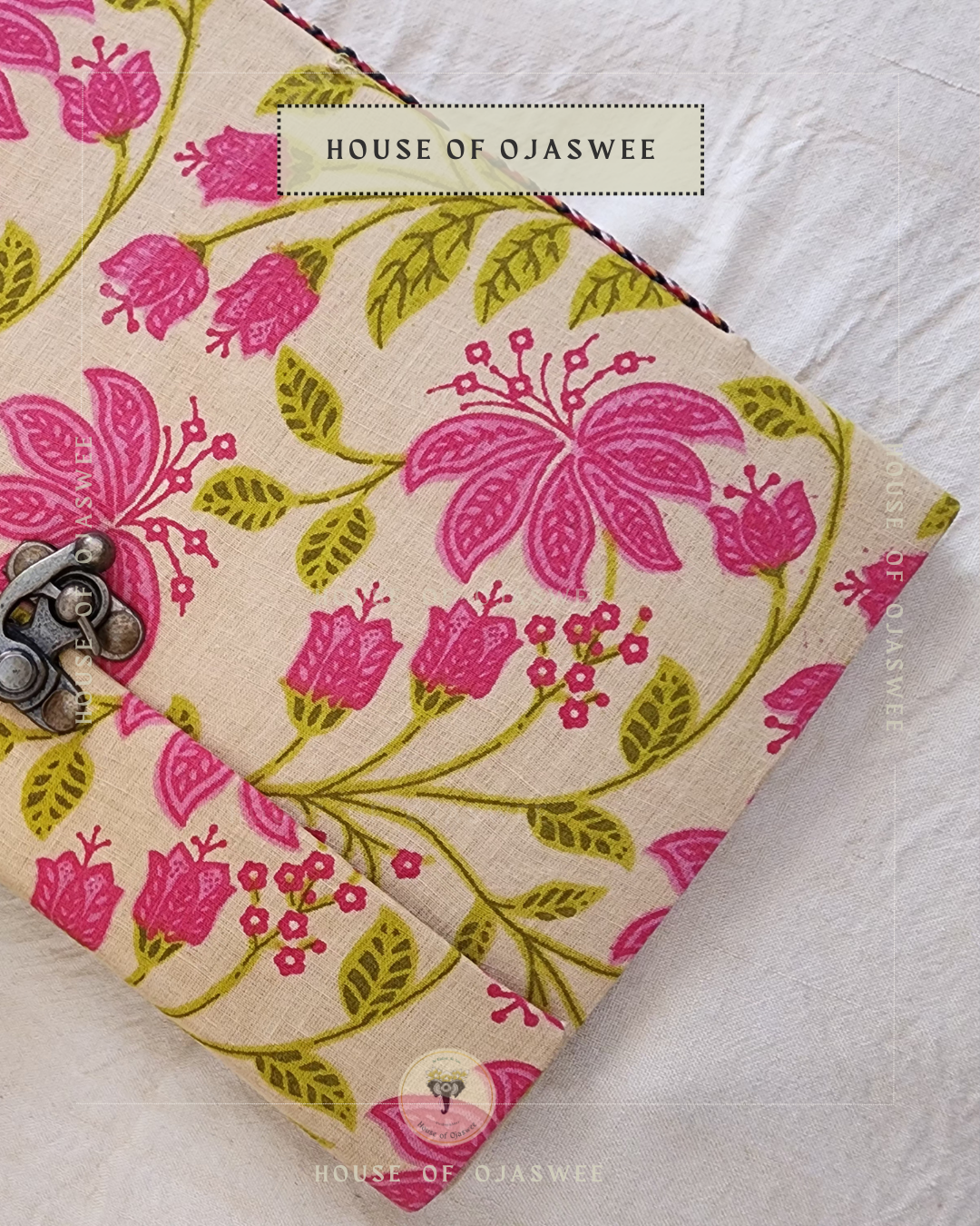 Fabric Diary - Floral Print (Beige - Pink - Green)