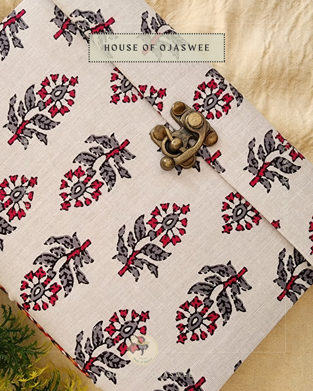 Fabric Diary - Floral Print (Pink & Grey)