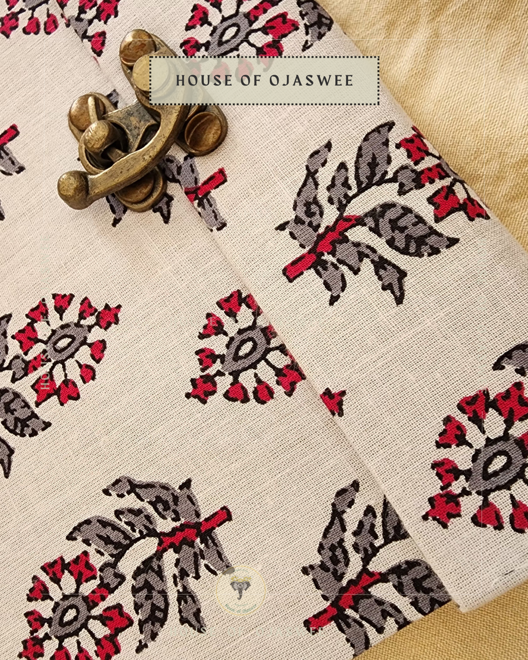 Fabric Diary - Floral Print (Pink & Grey)