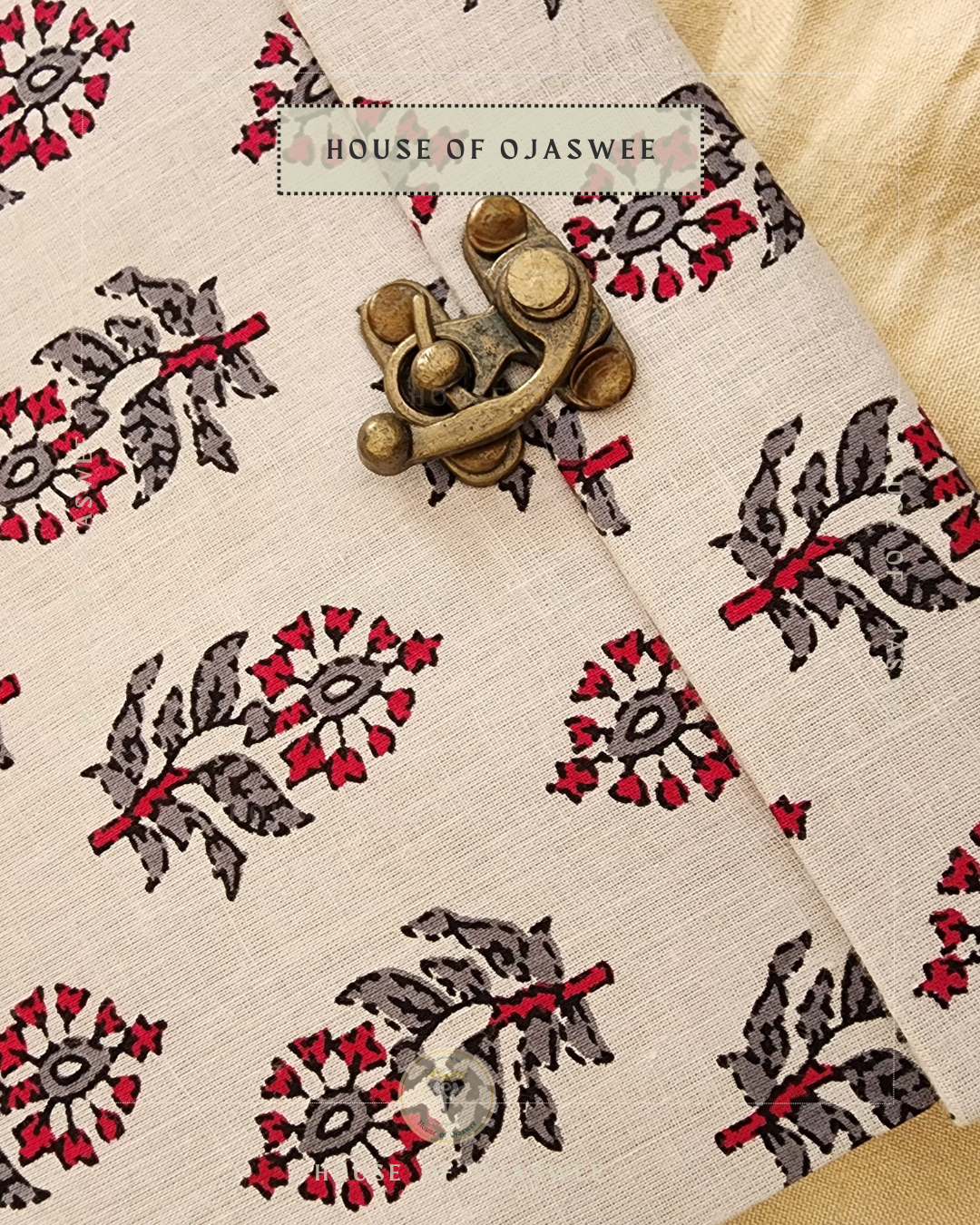 Fabric Diary - Floral Print (Pink & Grey)