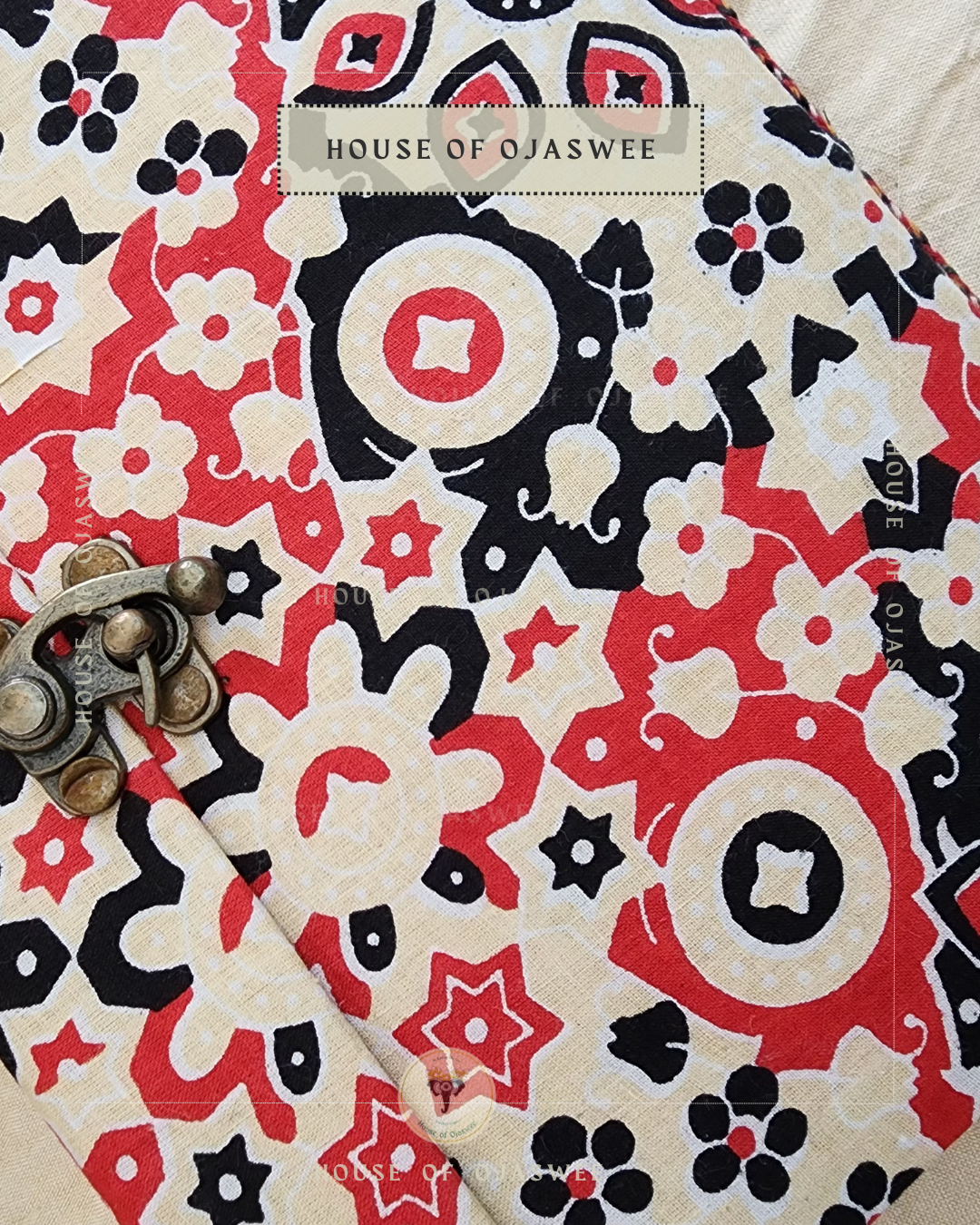 Fabric Diary - Abstract Print (Red & Black) 