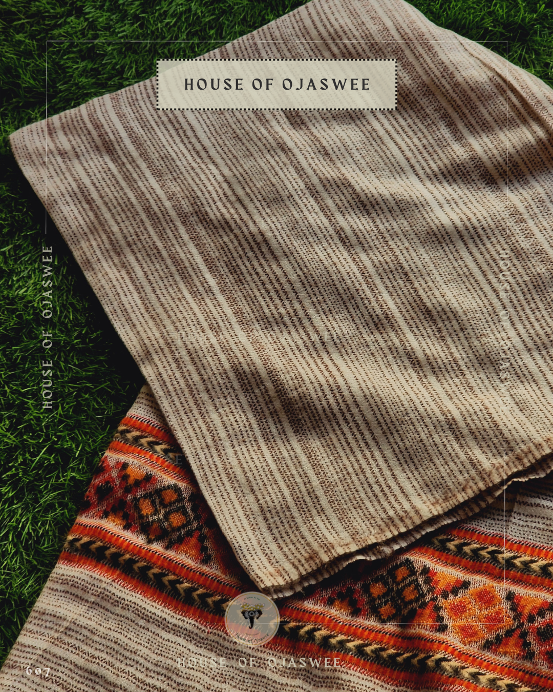 Himachali Plain Shawls - Cream/Brown stripe