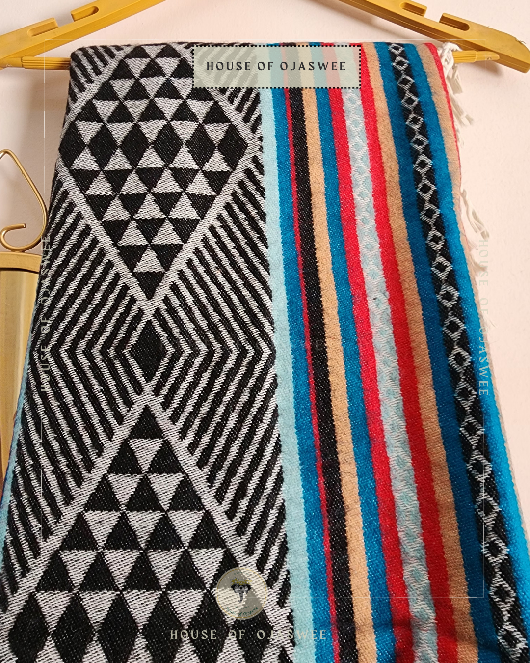 Himachali  Shawls Pattern - Black