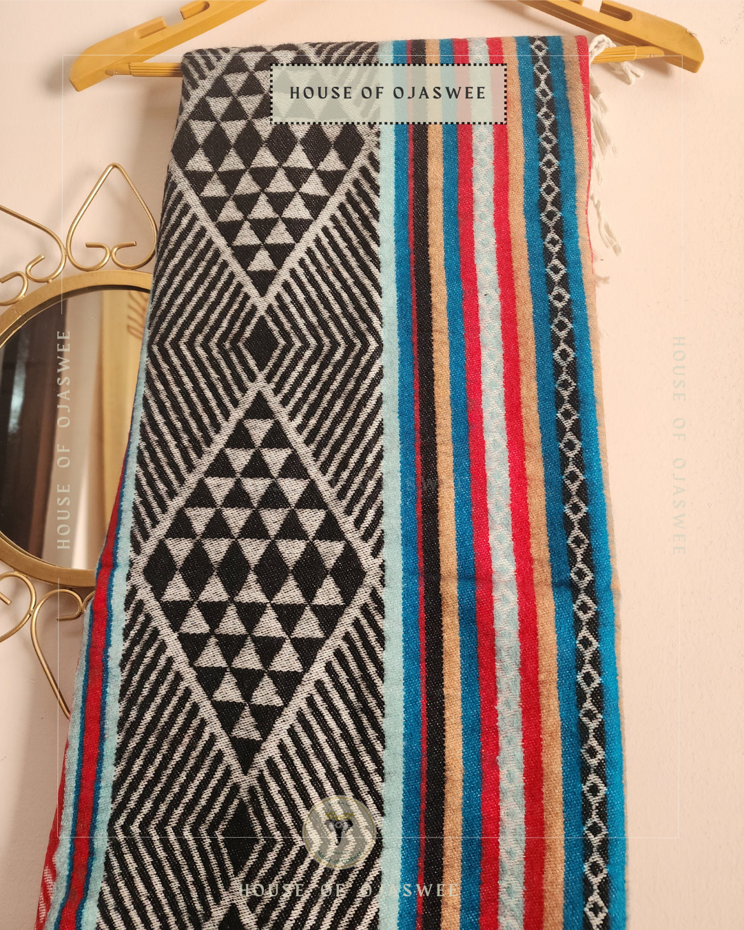 Himachali Shawls Pattern - Black