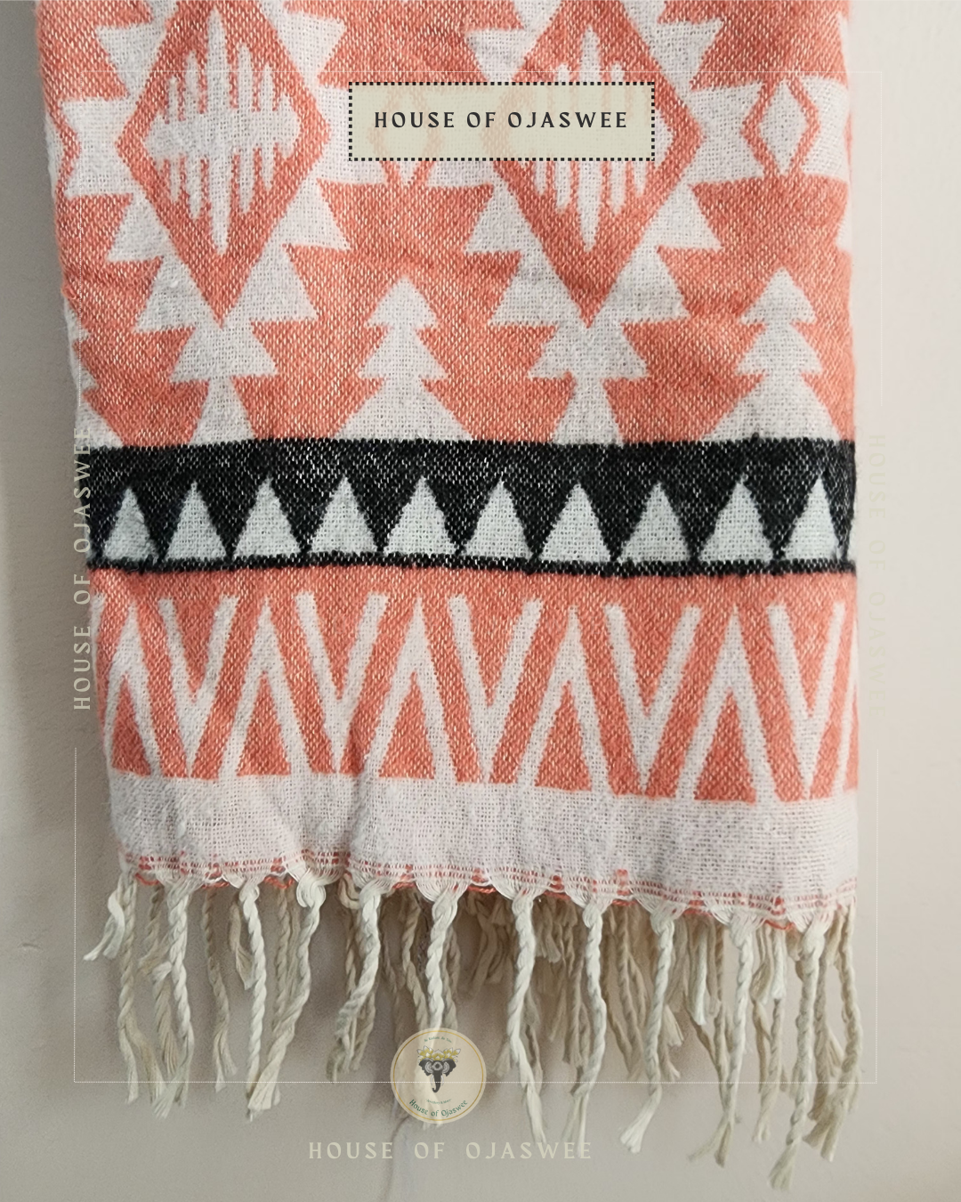 Himachali Shawls Pattern - Pink/Orange