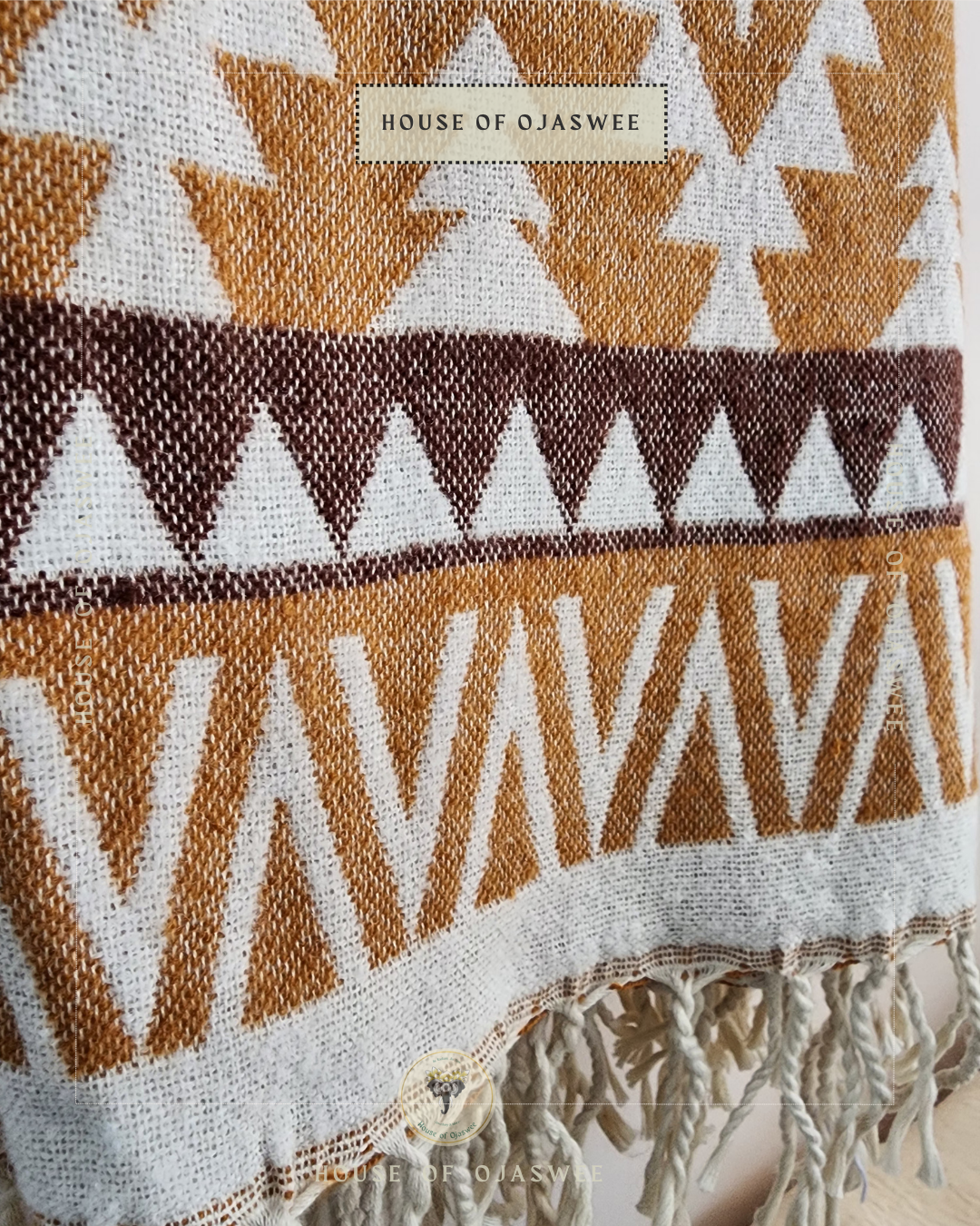 Himachali  Shawls Pattern - Yellow/Grey