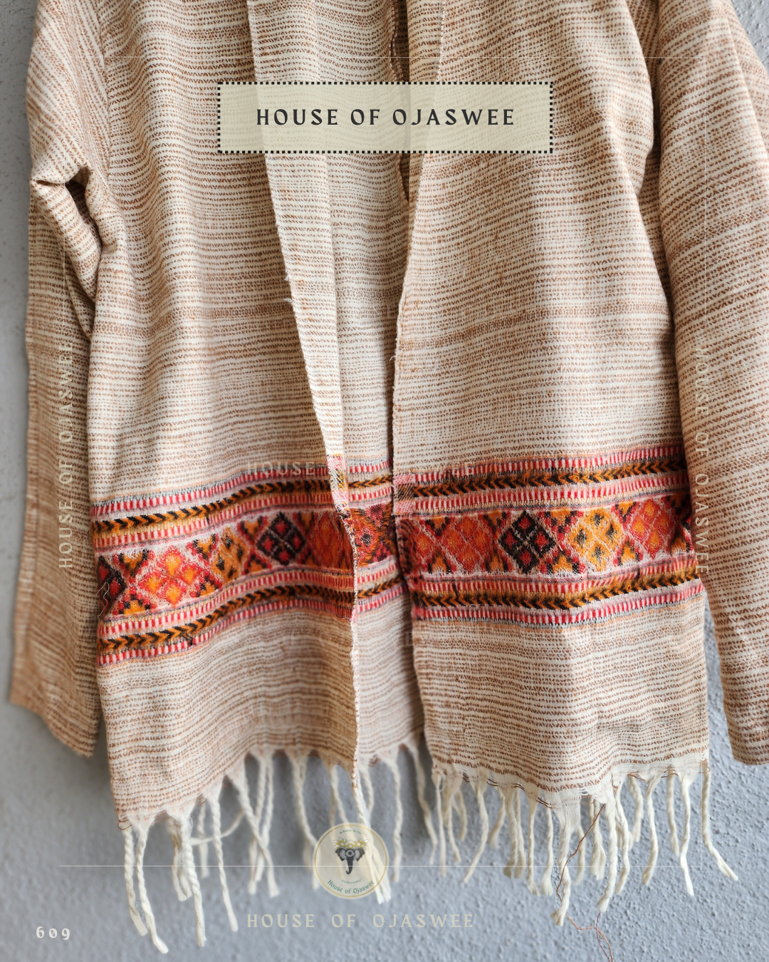 Himachali Shrugs Plain - (Cream - Brown )