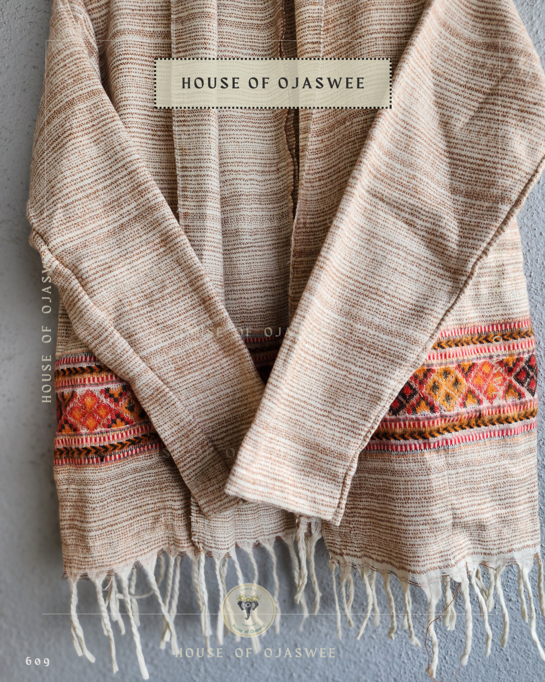 Himachali  Shrugs Plain - (Cream - Brown )